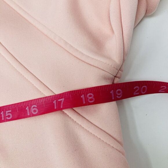 LASLULU Women's Size Small Pink 1/2 Zip Pocketed Cropped Hoodie - Picture 10 of 15